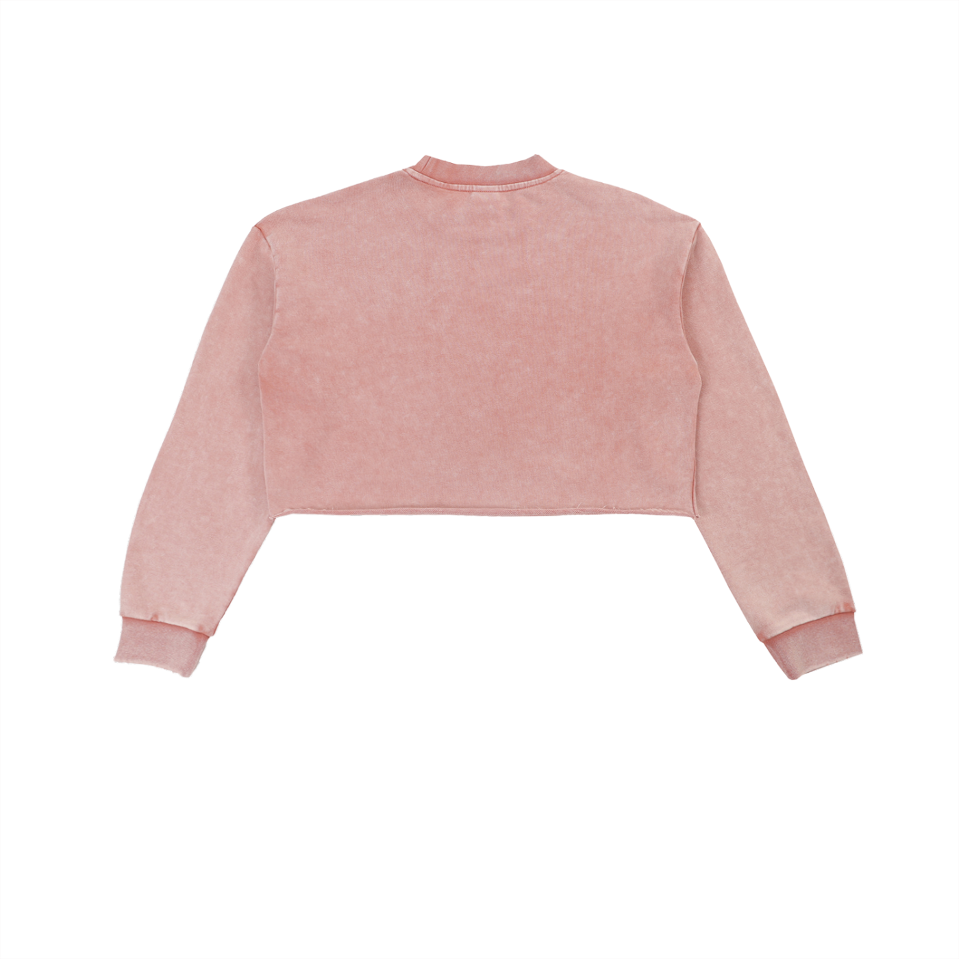 GURFER® TURTLE LOVE Snow Washed Raw Edge Cropped Sweatshirt